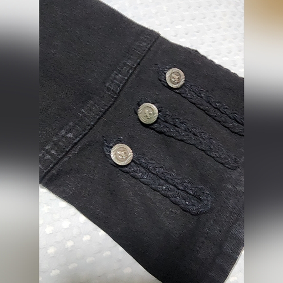 DIANE GILMAN EUC WOMEN'S SIZE XL STRETCH DENIM GOTH STYLE JACKET COAT - Picture 6 of 10